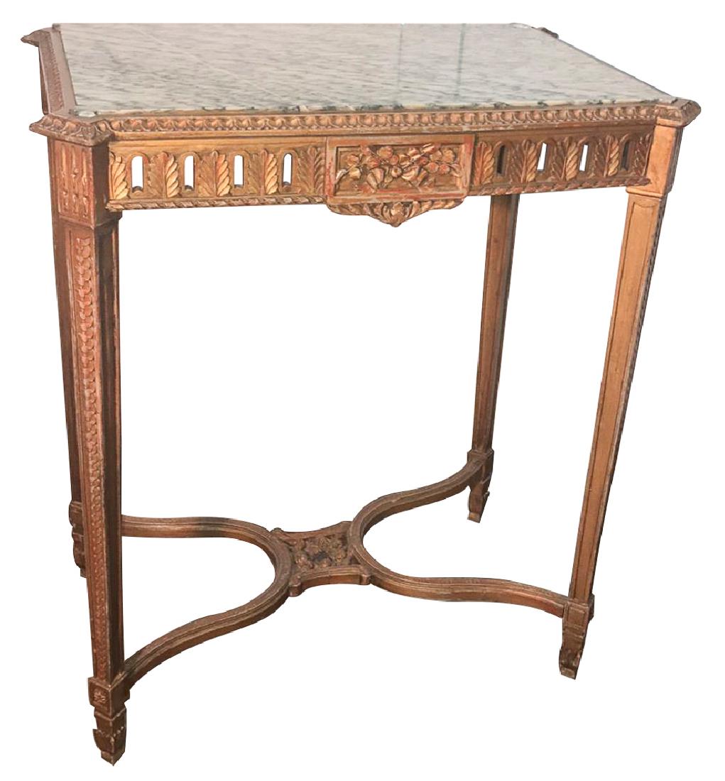 Diminutive French Antique Side Table, With (1 of 5)