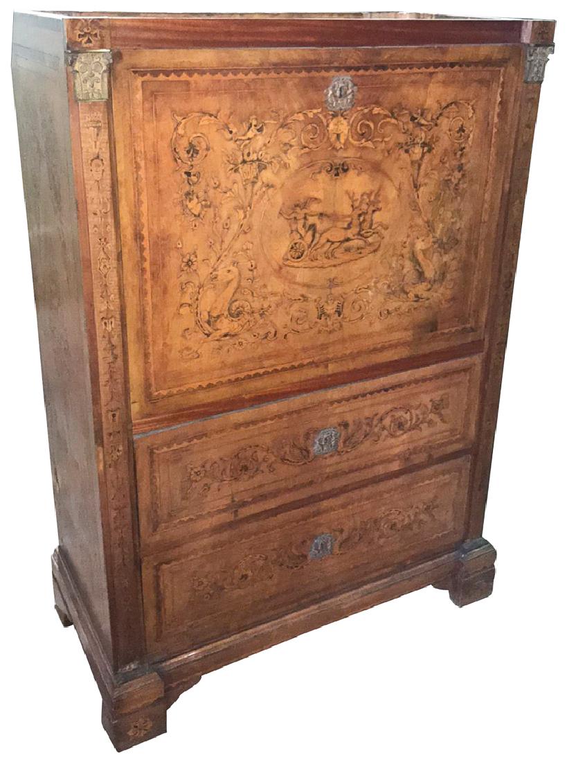 19 Th C French Inlaid Abbatant, With (1 of 6)