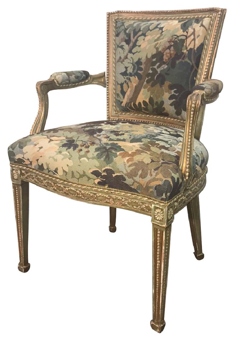 Green Painted Louis Xvi Tapestry Covered (1 of 5)