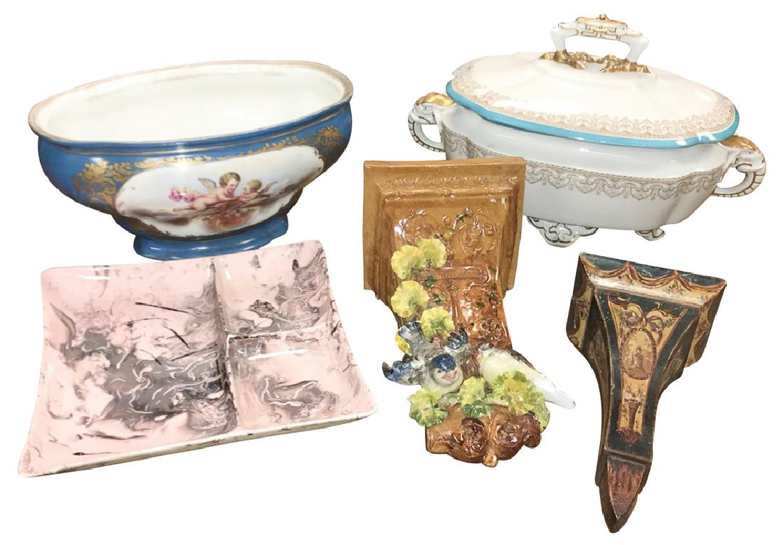 An Antique Old Paris Bowl And A Minton Tureen, (1 of 2)