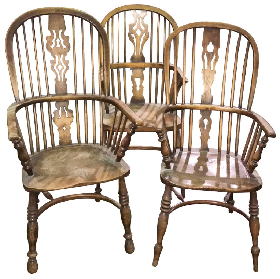 2 Early English Windsor Chairs And A Later Copy (1 of 5)