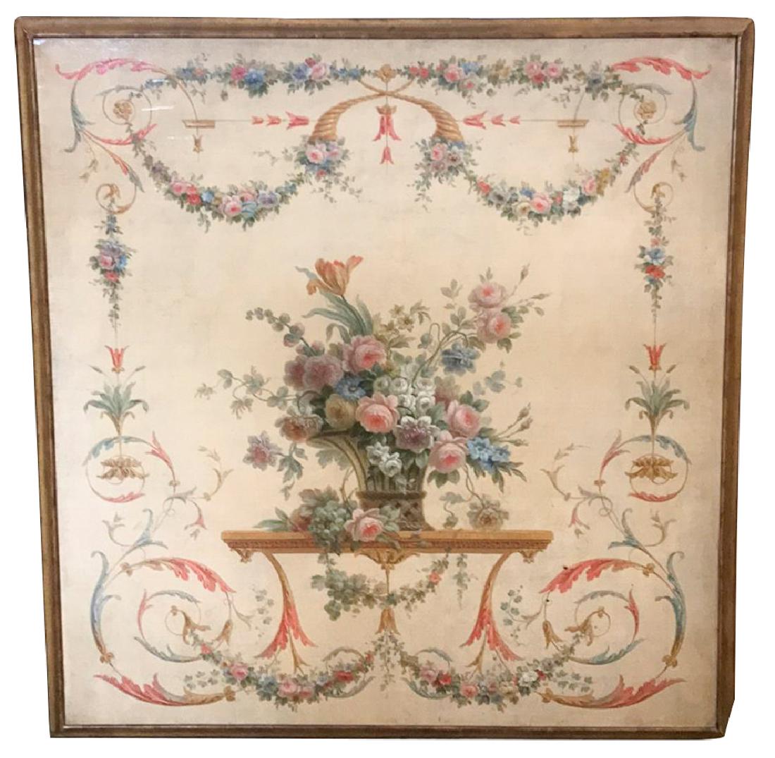 Large French Oil On Canvas Panel, Still Life (1 of 6)