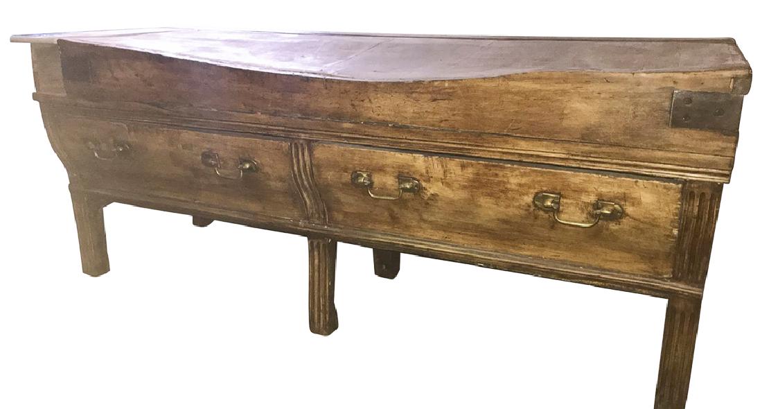 Early French Butcher's Block Table, 2 Drawers, (1 of 7)
