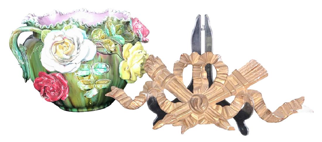 Fabulous French Majolica Jardinere , Large (1 of 3)