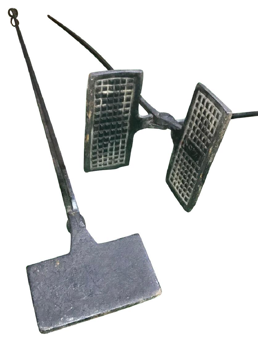 Pair Of Early 18th C. Hand Forged (1 of 5)