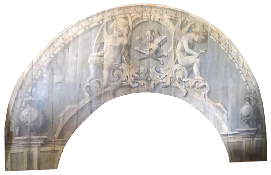 Massive Italian Style Panted Panel, 11' Long X (1 of 4)