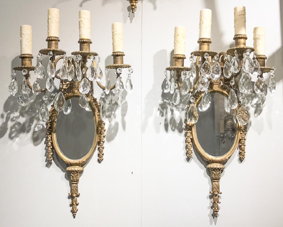 Pair Of French Gilt Bronze 4-light Sconce (1 of 3)