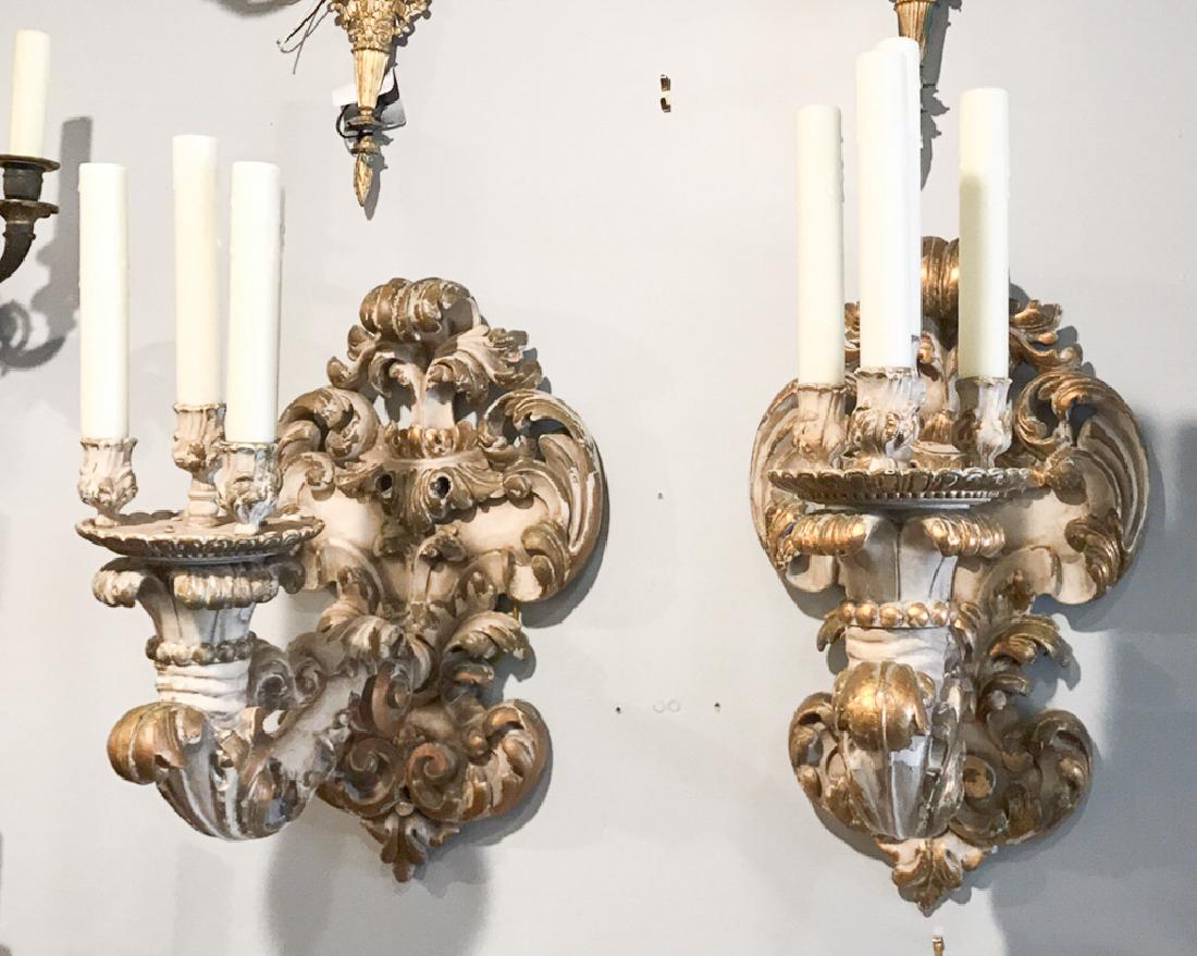 Pair Of Italian Parcel Gilt Single Arm Sconce (1 of 5)