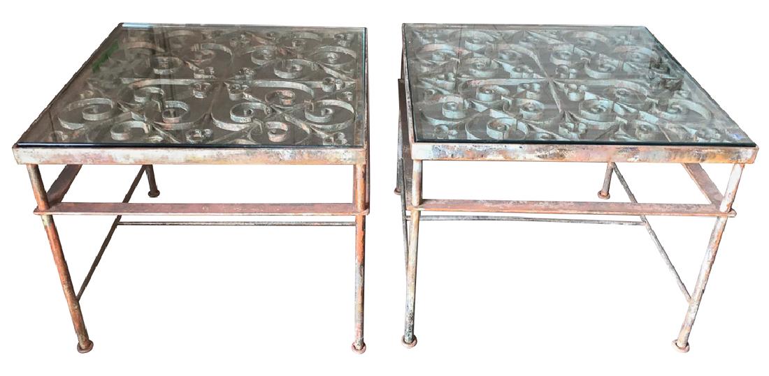 Pair Of Antique French Iron Tables, (1 of 5)