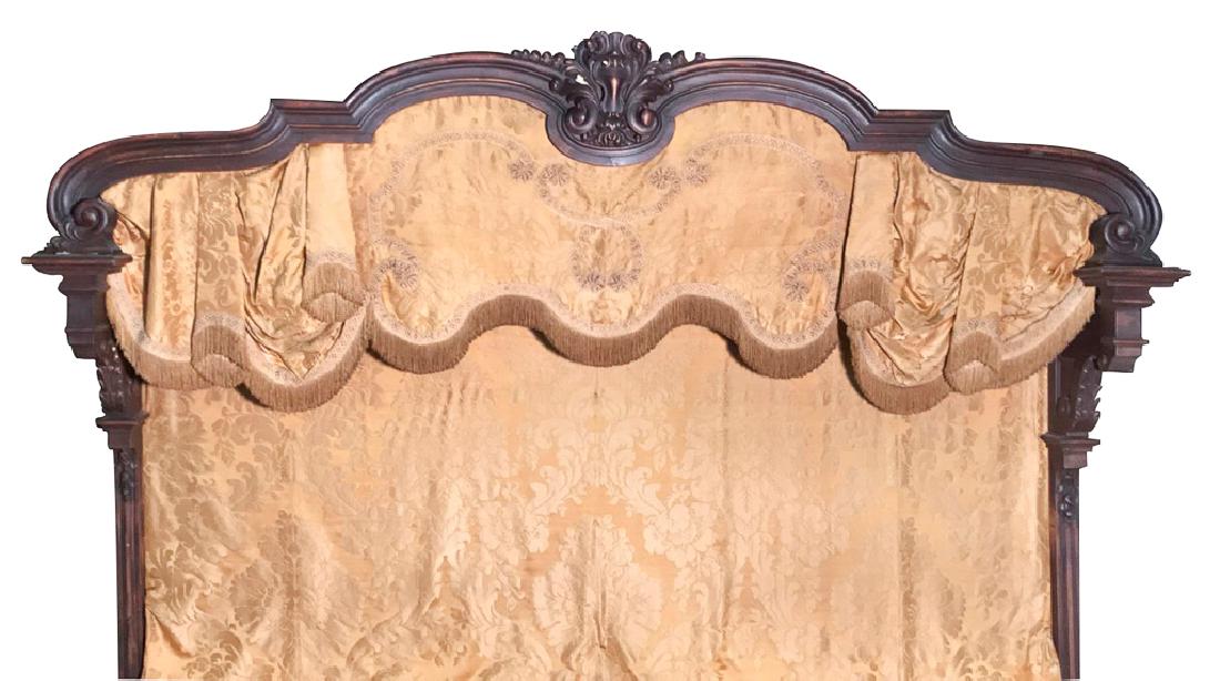 Large Continental Bed Canopy, Draped, Carved (1 of 5)