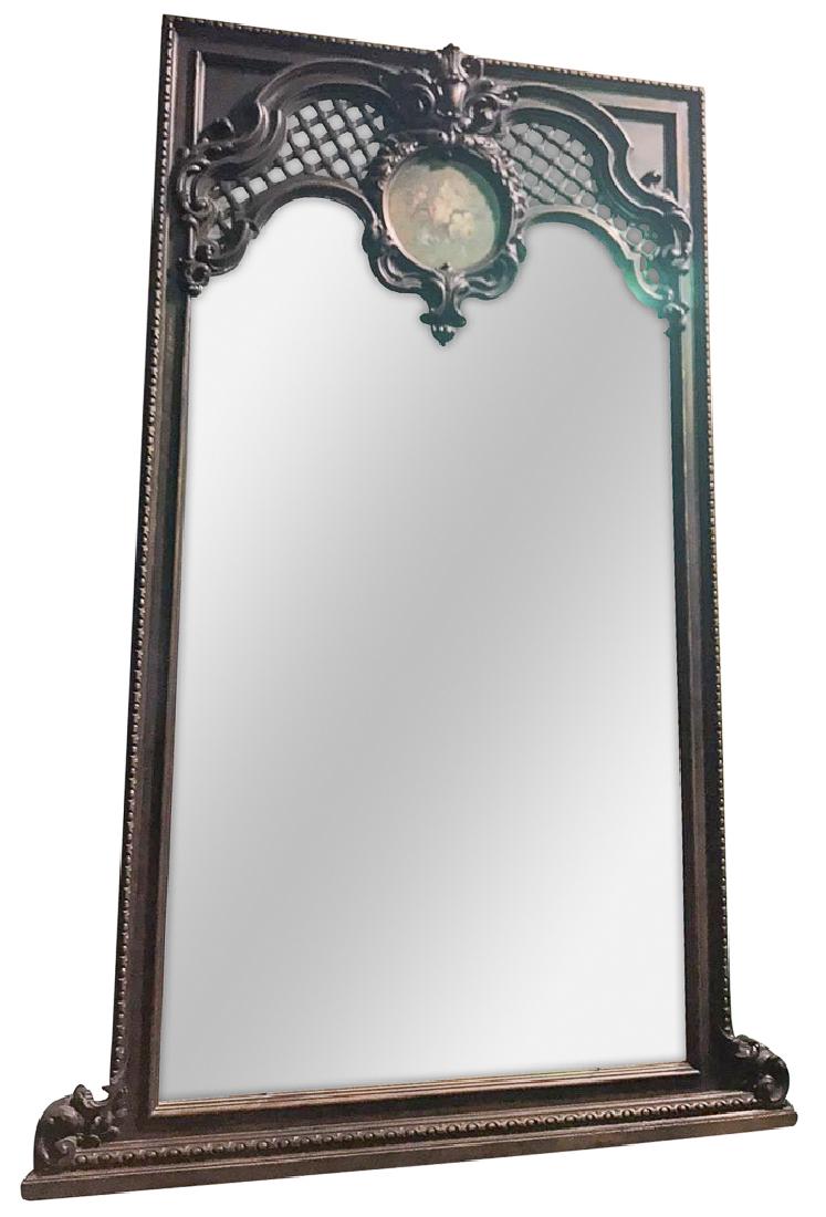 Large Carved Walnut Mirror, 79 H X 53 W, ( One (1 of 5)