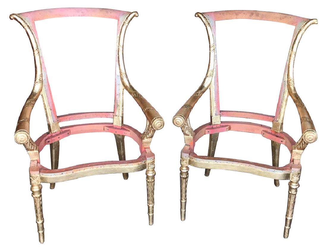 Pair Of Neoclassical Custom Made Armchairs, (1 of 4)