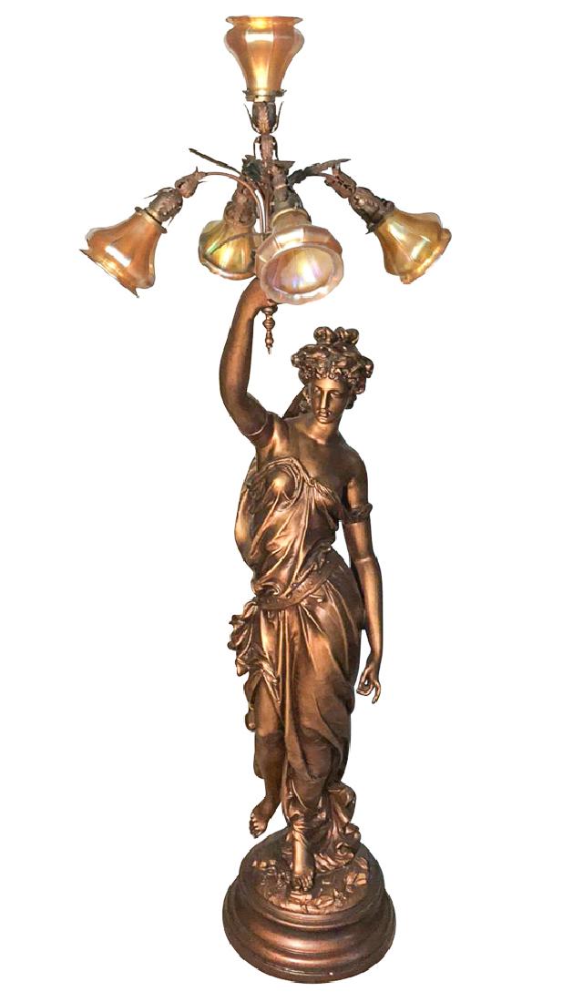 Decorative Patinated Plaster Figural T (1 of 4)