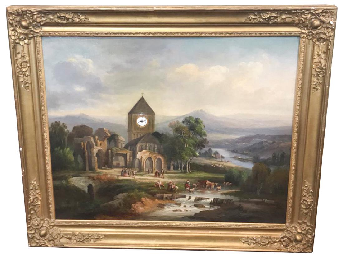 Early  French Musical Painting,  Oil Village (1 of 8)