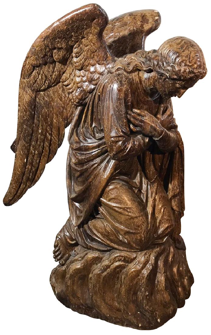 Rare Italian Life Size Cathedral Praying Angel (1 of 6)