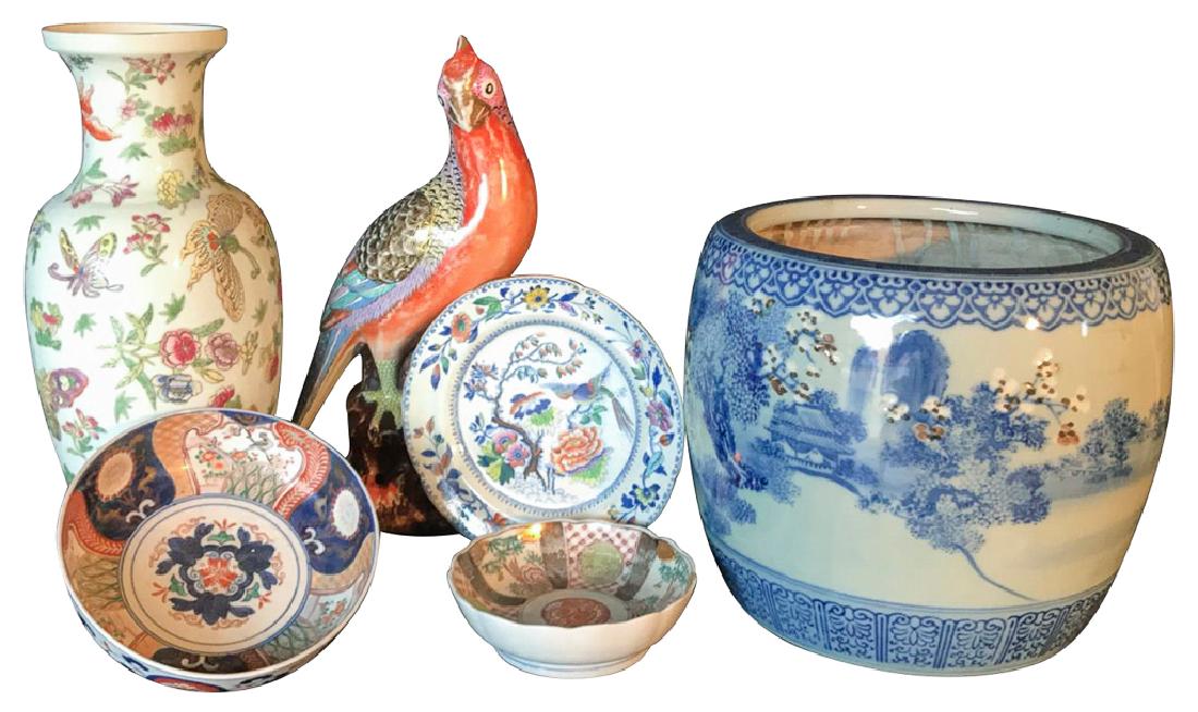 Group Of 6 Pcs Of Oriental Porcelain, Imari, (1 of 2)