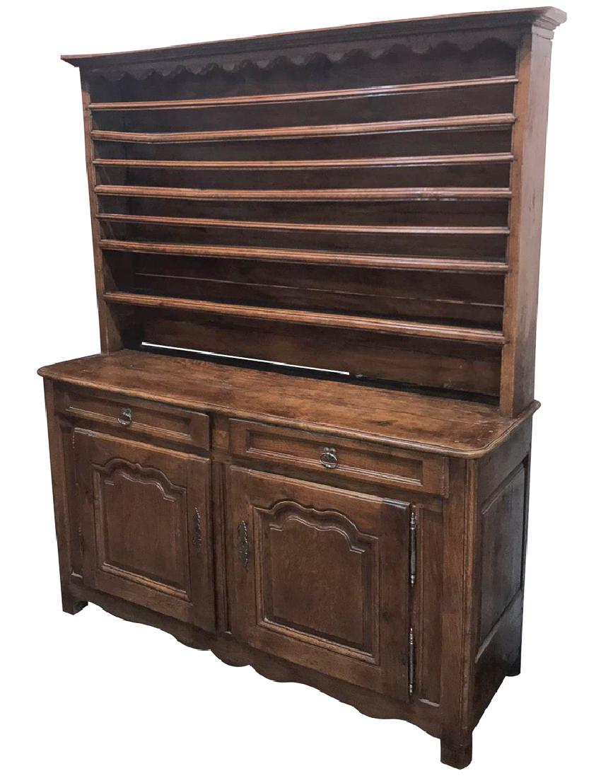 18th Century French Oak Vasselier, C1780,: 65 inches long 21 inches deep 80 inches high. Good original condition, with a nice mellow brown patina