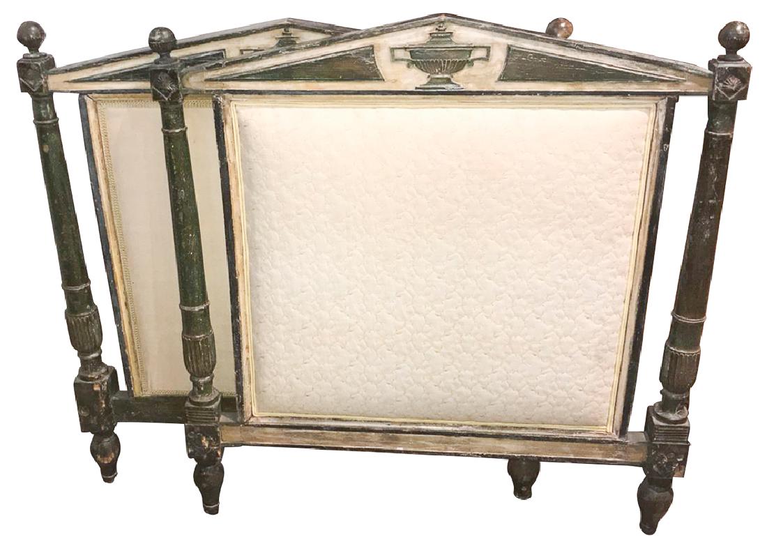 Antique French Empire Daybed,: Complete with side rails, 19th century, 41 inches high by 43 inches wide, normal twin size bed length.
