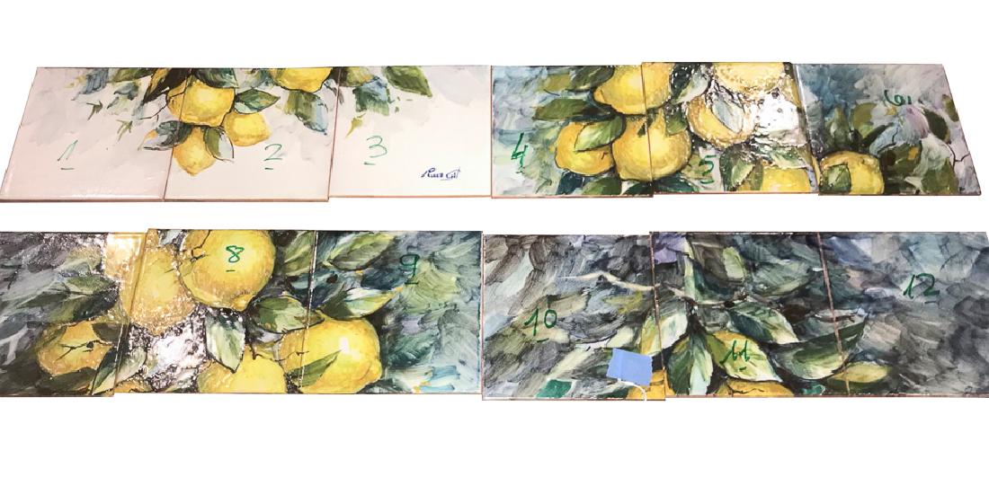 Group Of 12, 6 X 6 Spanish Tile Backsplash,: handmade in Spain,