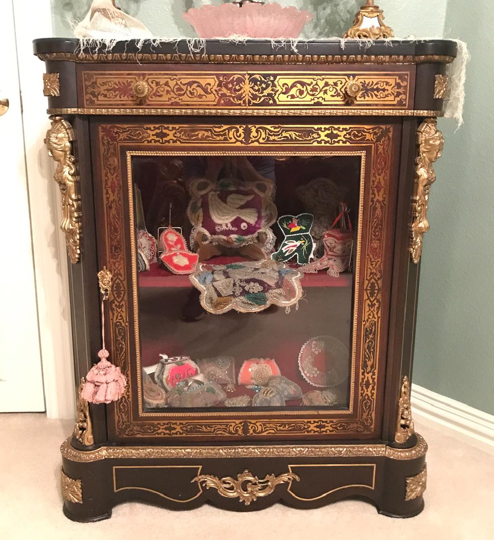 French Marquetry And Bronze Mounted Display (1 of 3)