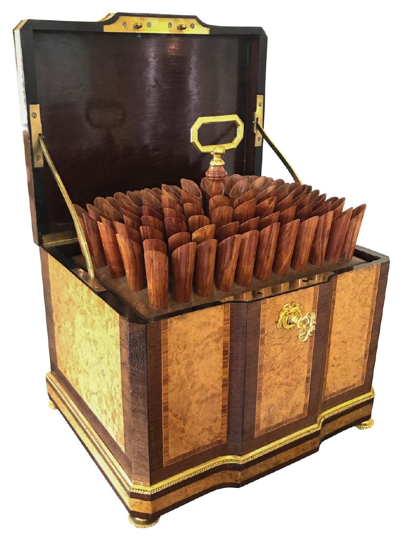 Rare 19th C. French Burl Walnut Cigar Case (1 of 10)