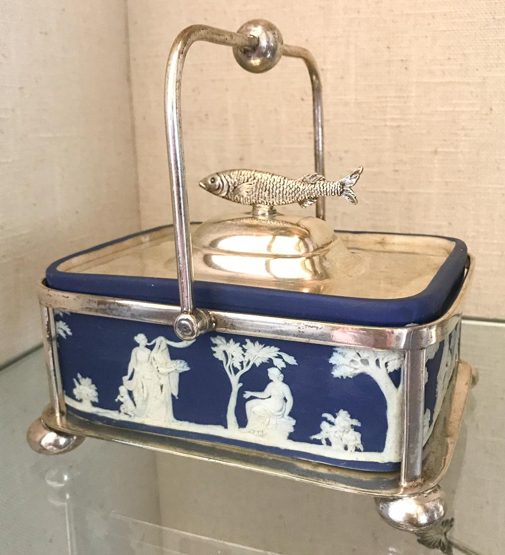 Wedgwood And Silver Plate Covered Dish (1 of 2)