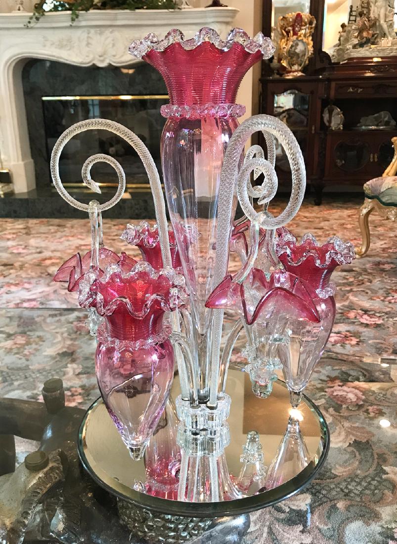 Rare Mirror Base English Epergne (1 of 2)