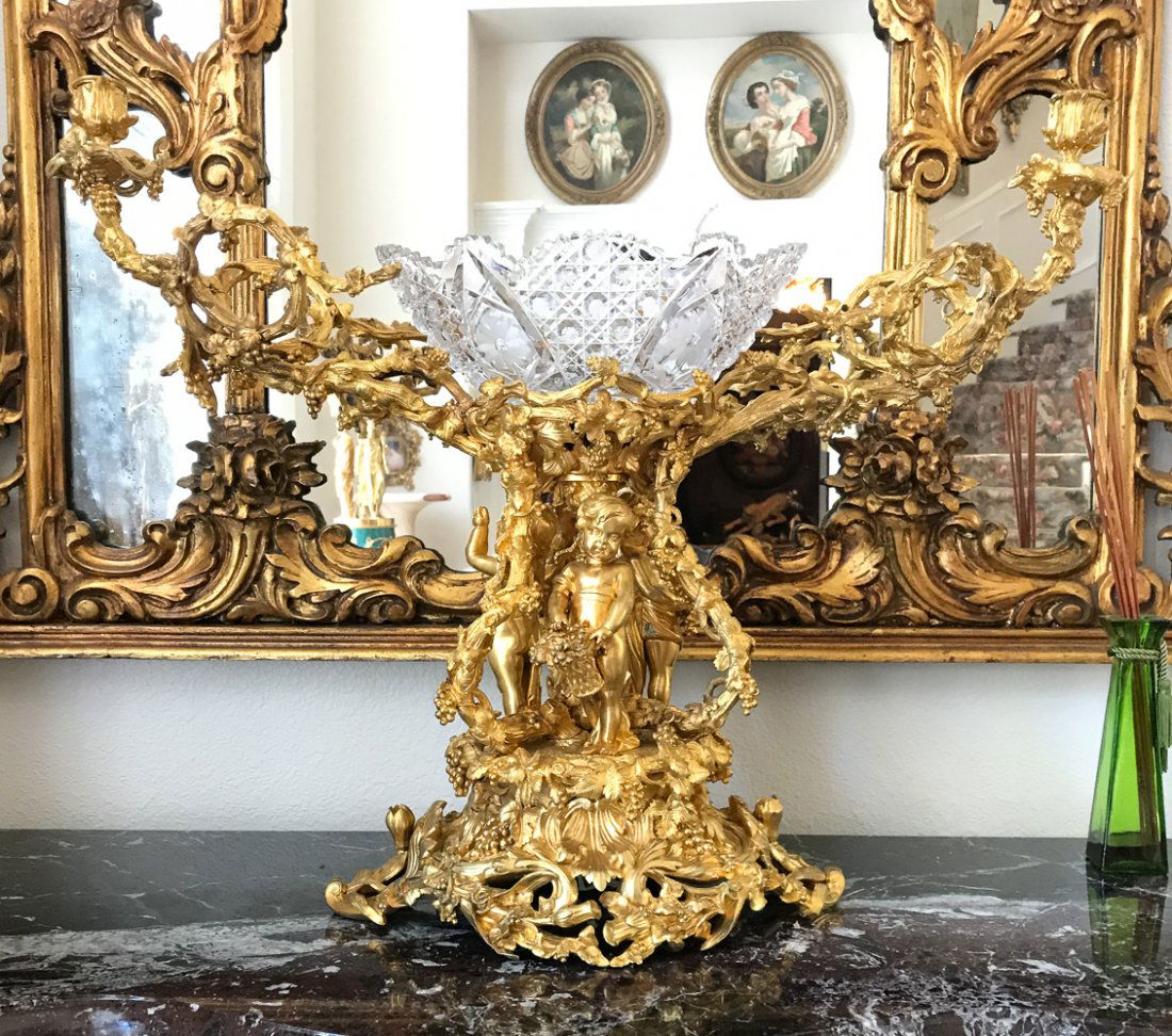 Fine 19th C. French Gilt Bronze Centerpiece (1 of 4)