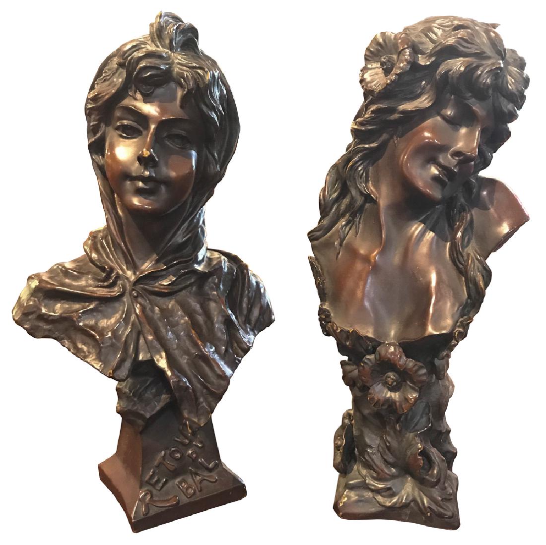 2 Bronze Busts Of Ladies (1 of 3)