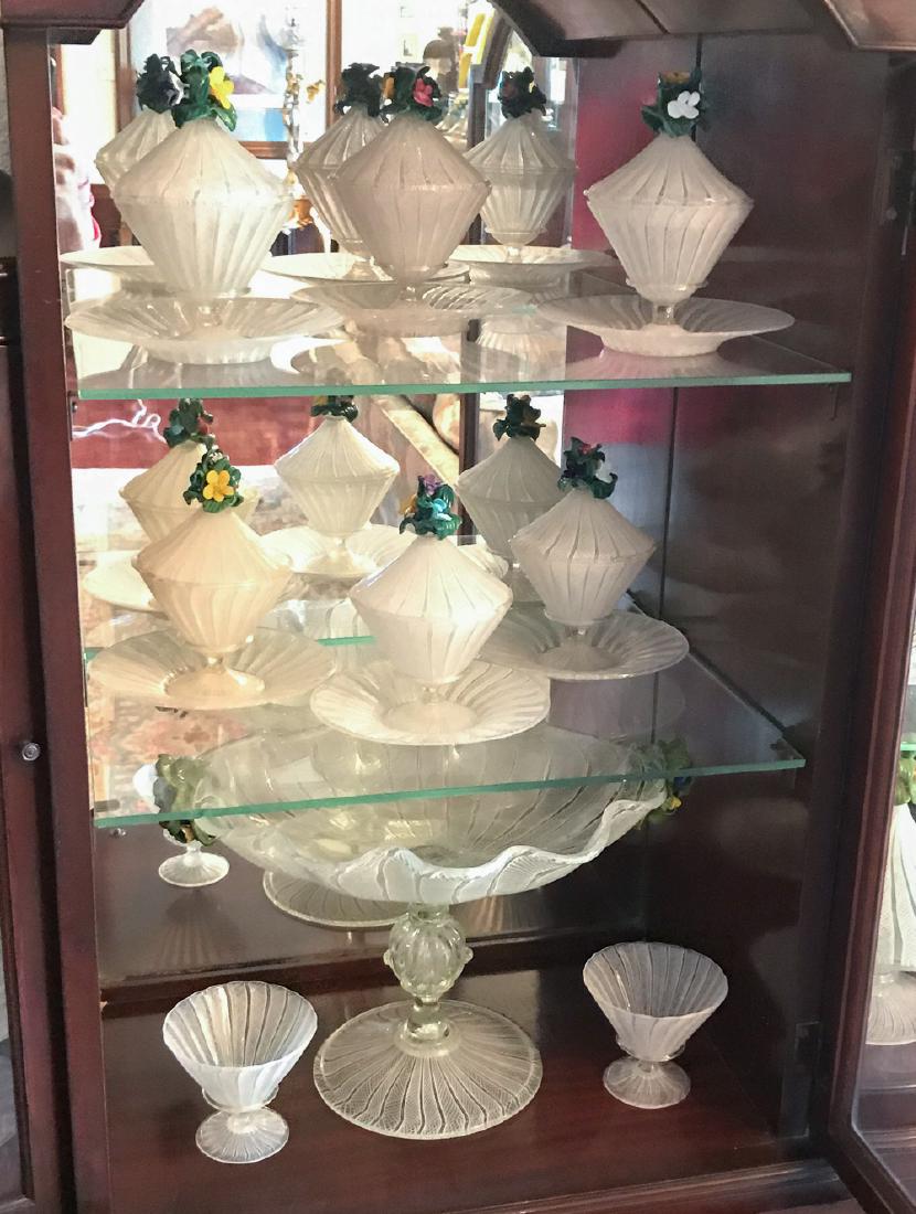 Rare Venetian Glass Desert Set (1 of 5)