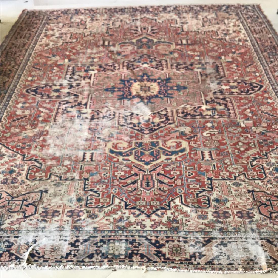 Heriz Carpet, Approx 10 X 13 , Worn Condition (1 of 4)