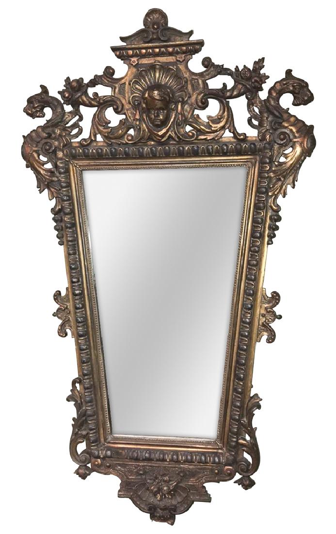 19th Century French Baroque Mirror, With Old (1 of 5)