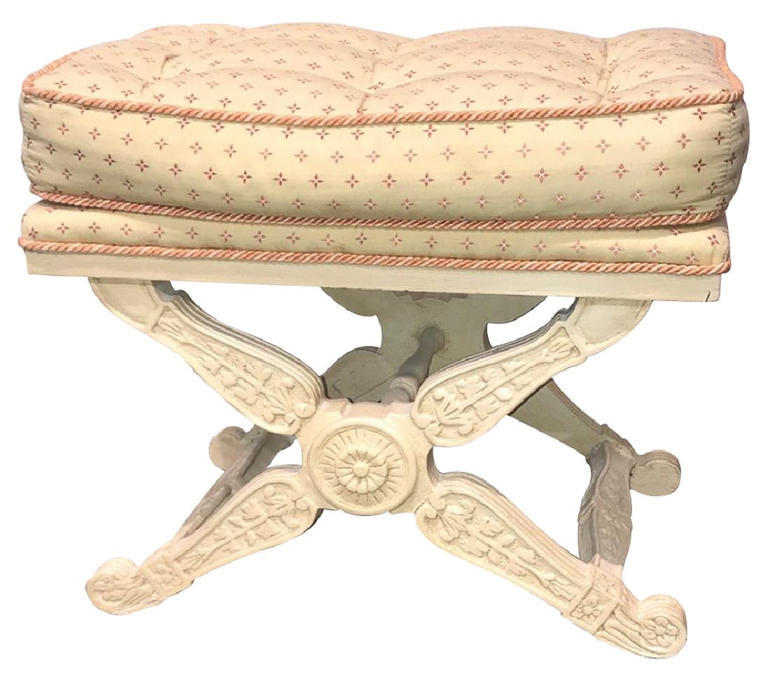 French Louis Xiii Style X Form Bench (1 of 5)