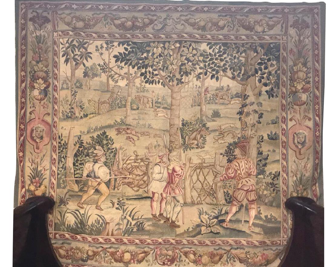 Fine French Or Flemish Hand Woven Tapestry, (1 of 6)