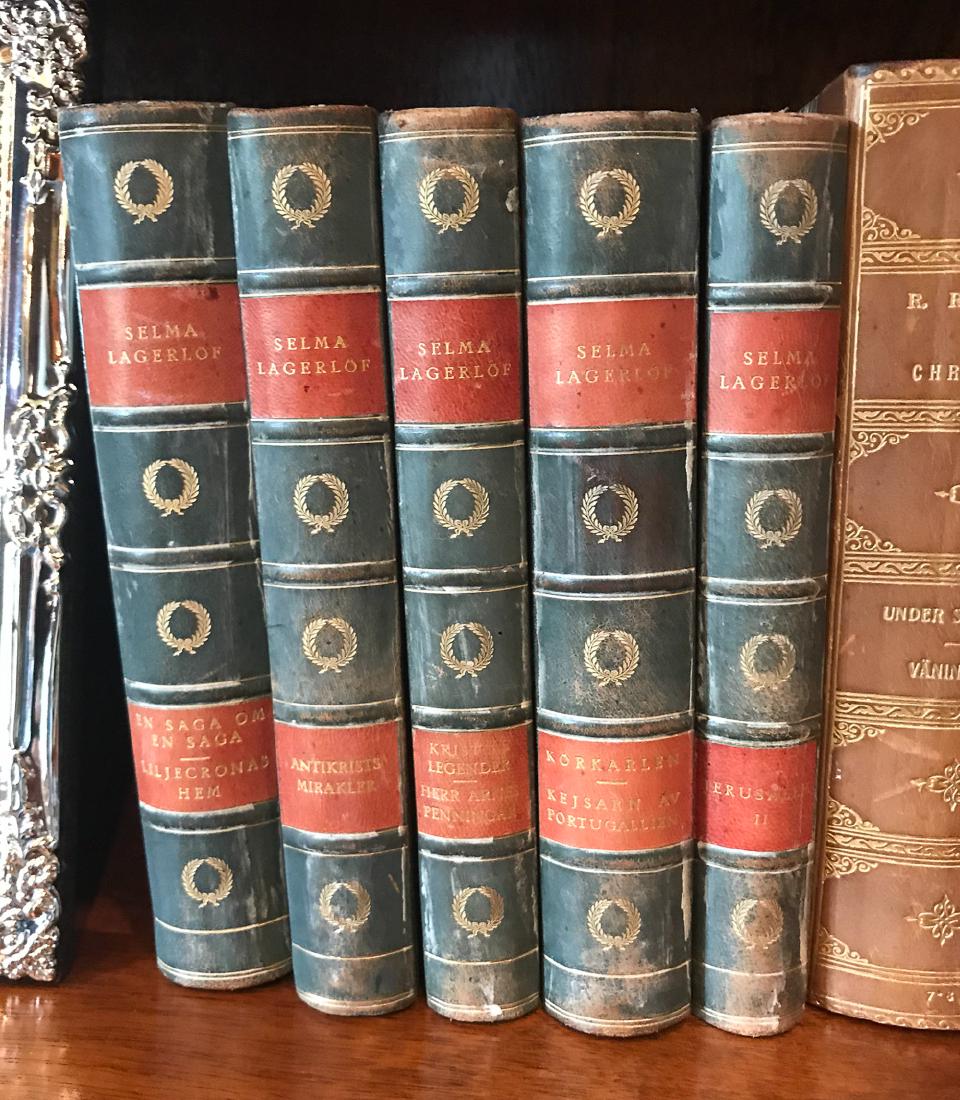 Group Of 5 Antique Leather Bound Books (1 of 1)