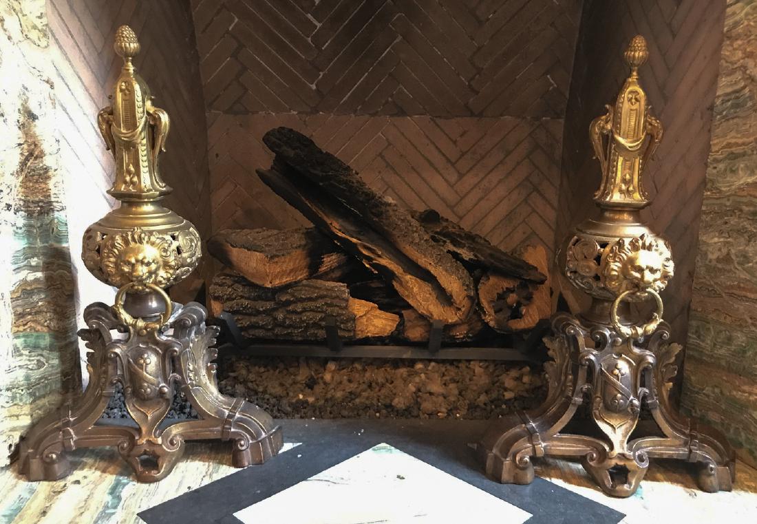 Pair Of French Gilt Bronze Chenet (1 of 2)