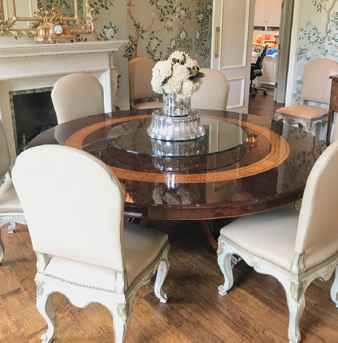 Fine Quality Crotch Mahogany Dining Table (1 of 4)