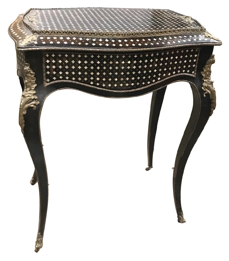 19th C. French Mother Of Pearl Inlaid Table (1 of 6)
