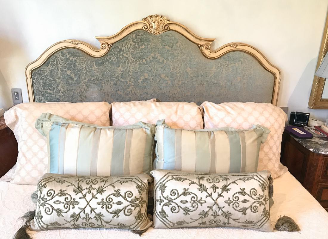 Italian Style Carved And Laquered Headboard (1 of 3)