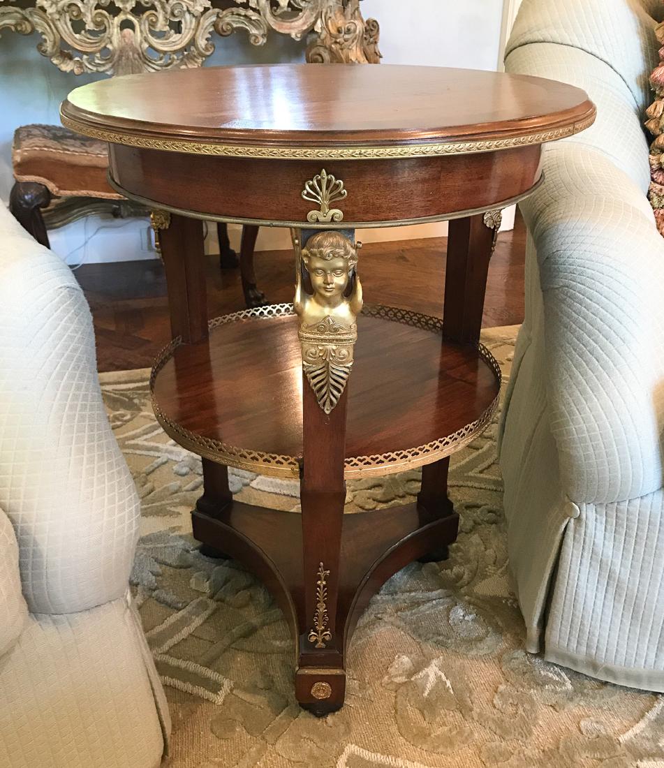French Empire Mahogany Side Table (1 of 4)
