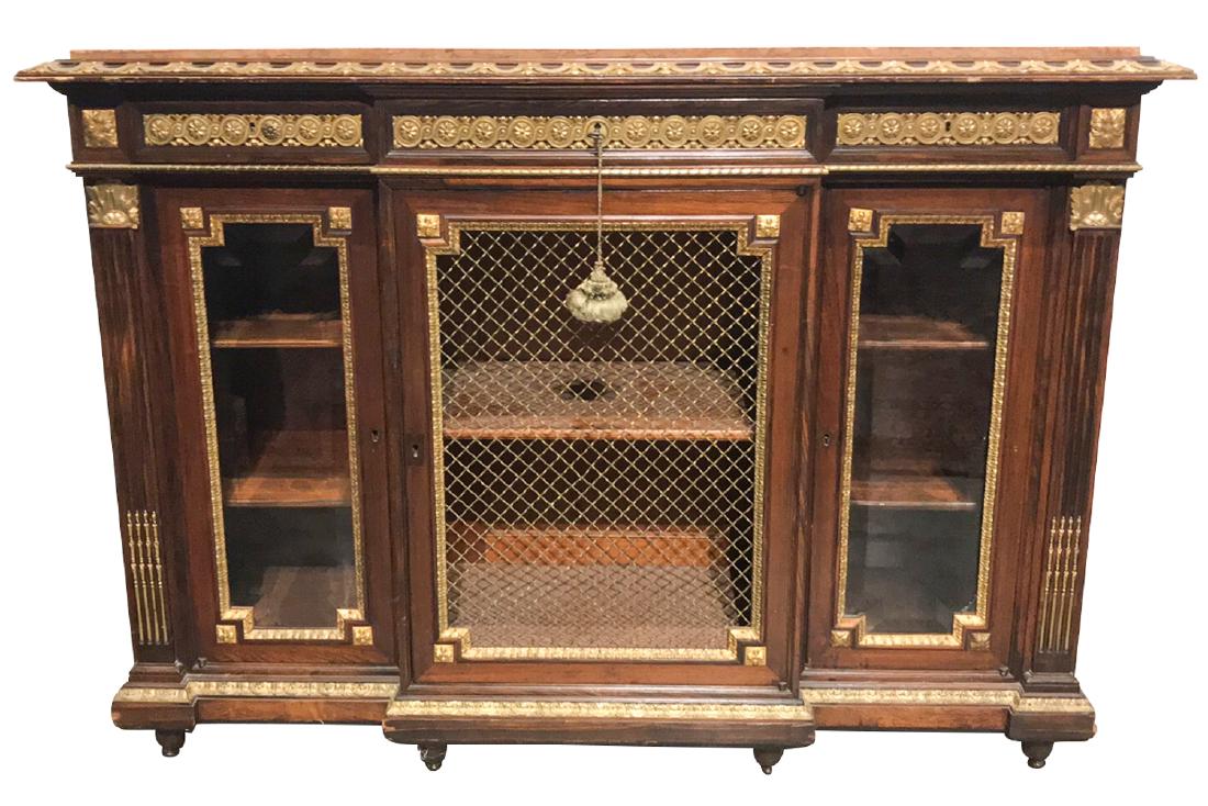 19th C. French Rosewood Side Cabinet (1 of 7)