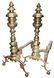 Pair Of Early Georgian English Brass Andirons