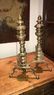 Pair Of Early Georgian English Brass Andirons - 2