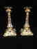 Pair Of Crown Derby Candlesticks.