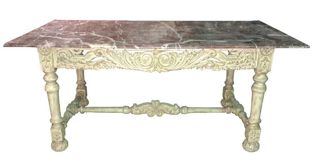 19th C. French Carved Center Table (1 of 4)