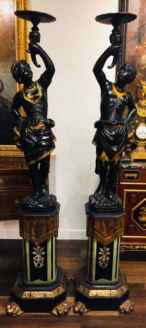 IMPORTANT Pair Of Italian Blackamoors. (1 of 6)