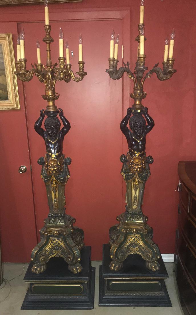 Pair Of Continental Cherubic Torchieres. (1 of 4)