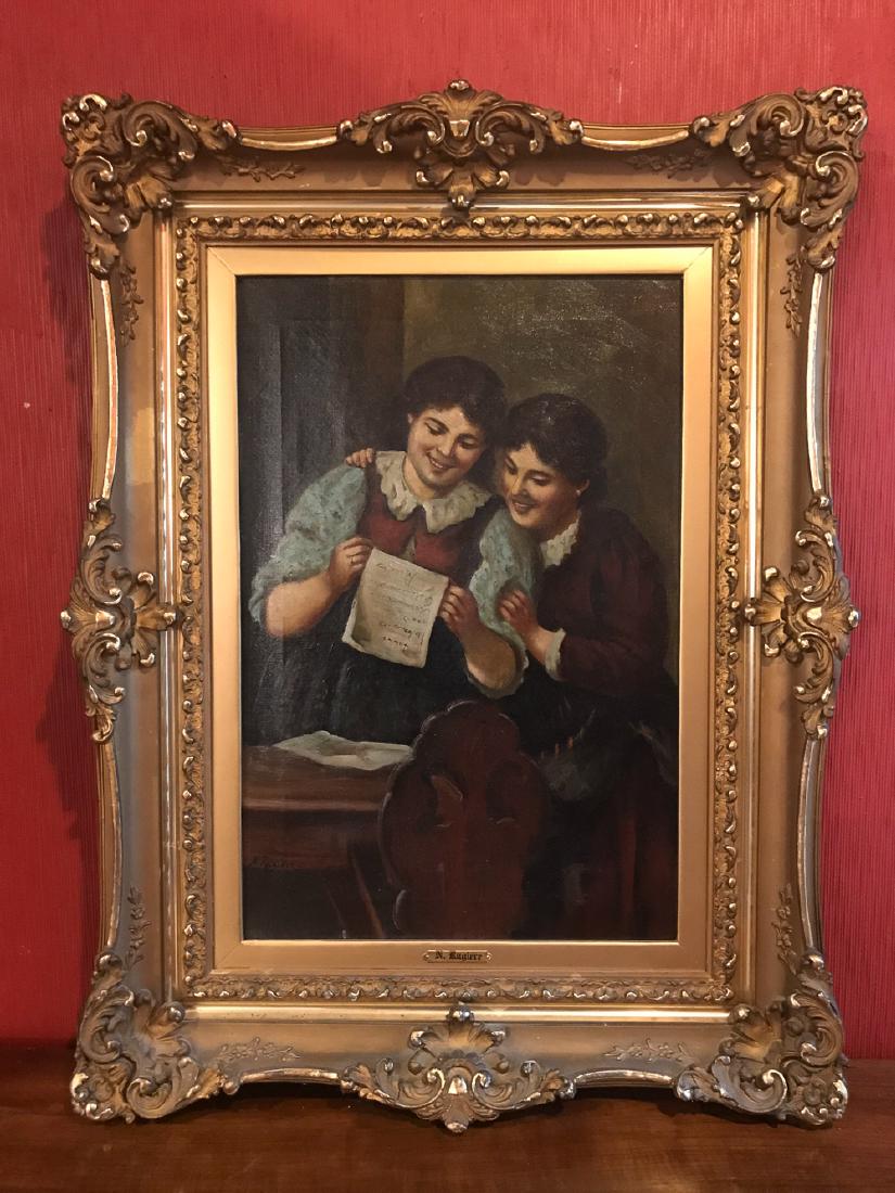 N. Rugiere, Oil On Canvas Painting. (1 of 3)