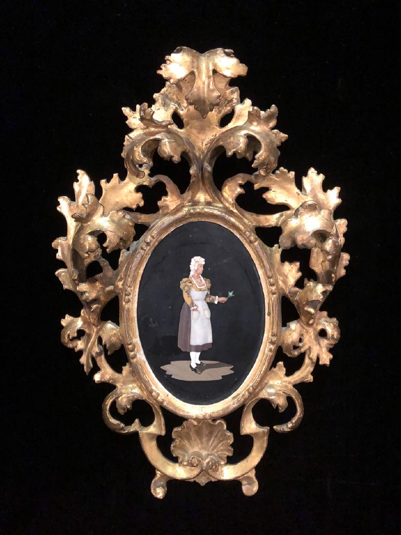 Antique Italian Pietra Dura Plaque. (1 of 2)