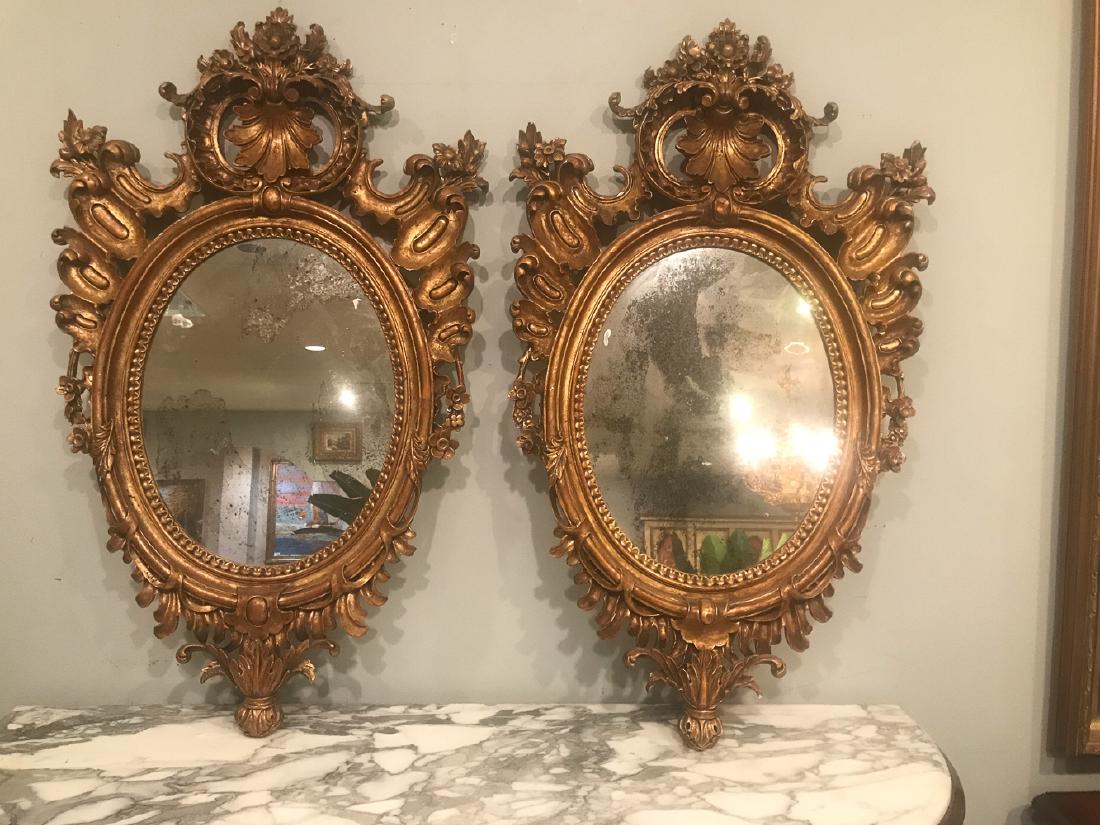 Pair Of Italian Style Mirrors. (1 of 3)